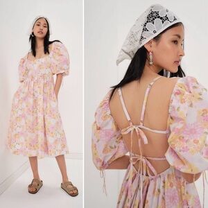 For Love & Lemons Carrie Midi Dress NWT